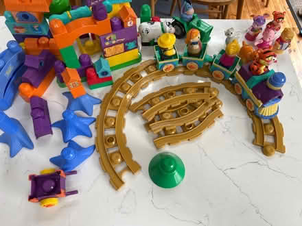 Photo of free Winnie the Pooh train set and mega blocks (Timperley WA15) #1
