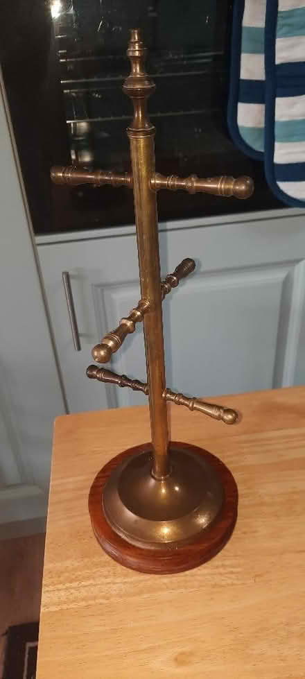 Photo of free Mug rack, metal & wood (Woodley RG6) #1