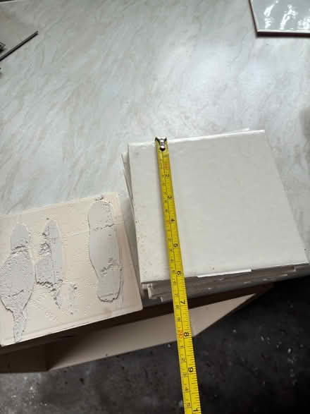 Photo of free 11 white 6” square tiles (Ormskirk) #2