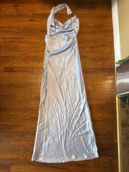 Photo of free Size L Baby blue backless dress (Clason Point Bronx NY) #2