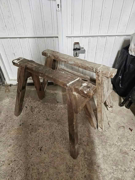Photo of free 2 x wooden saw horses (Bexhill tn40) #1