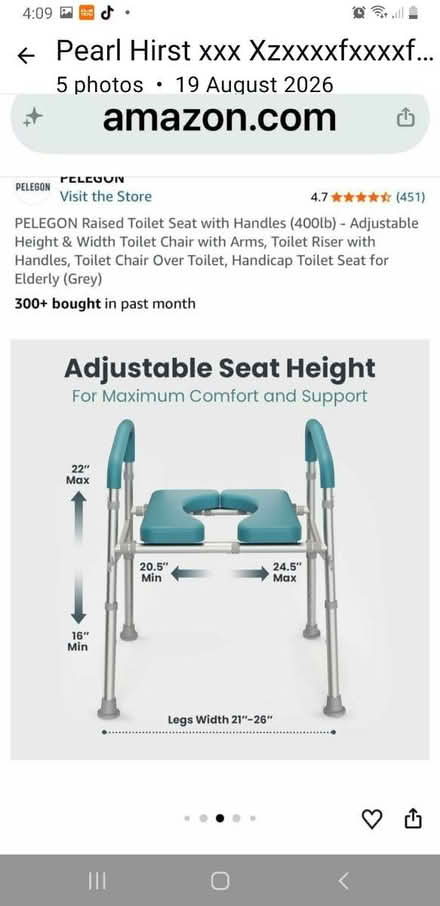 Photo of Diabled Freestanding Toilet Seat (Street BA 16) #1