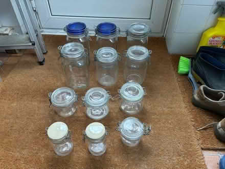 Photo of free 12x Storage/pickling/preserving kilner type jars - various (Eastbourne BN20) #1