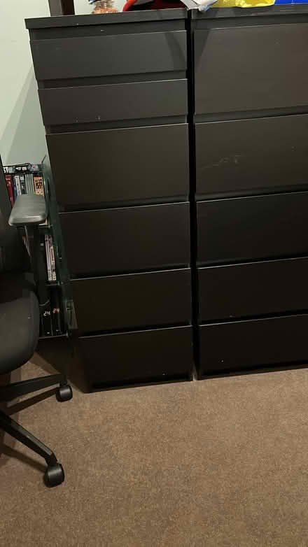 Photo of free Two black IKEA MALM drawer units (Bromley BR1) #2