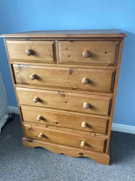 Photo of free Pine chest of drawers (Gidlow WN1) #1