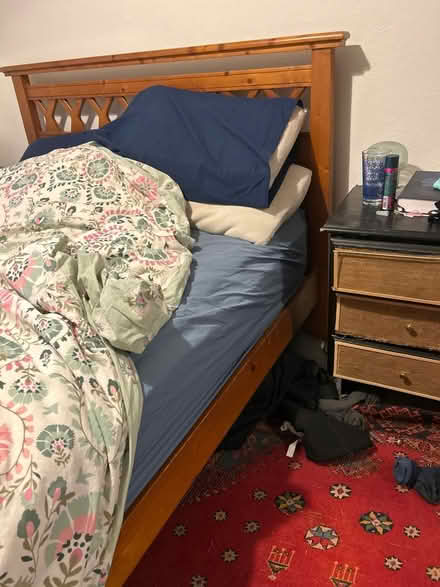 Photo of free Double bed frame (Dursley road BA14) #2