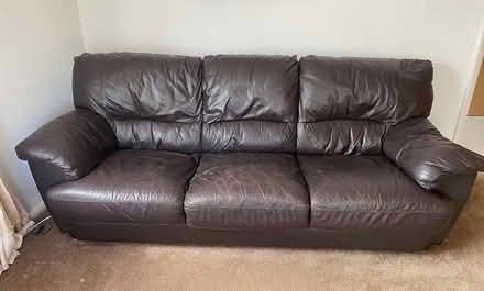 Photo of free Leather sofa (Pagham PO21) #1