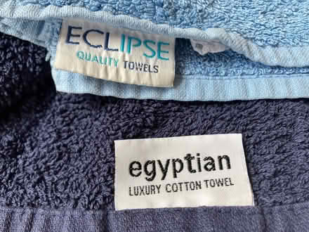 Photo of free 3 small blue towels (Wootton OX13) #3