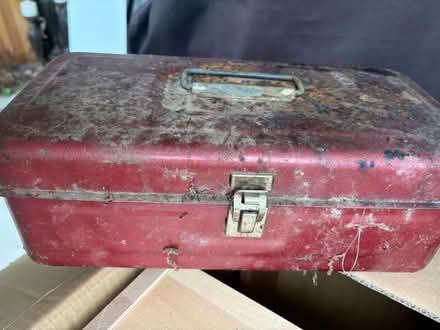 Photo of free Vintage Tool Box w Misc. Contents (South Brampton) #1