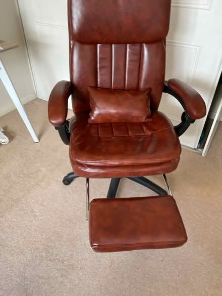 Photo of free Faux leather computer chair (Bisley, GU24) #2