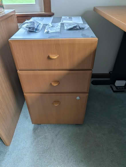 Photo of free Desk & Under File Cabinet (New Paltz) #3