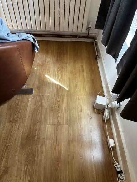 Photo of free Used oak-effect laminate flooring approx. 40 m2 (Lavender Hill SW11) #1