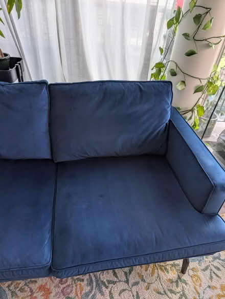 Photo of free Blue 2 person sofa (Fish Island, E3) #3