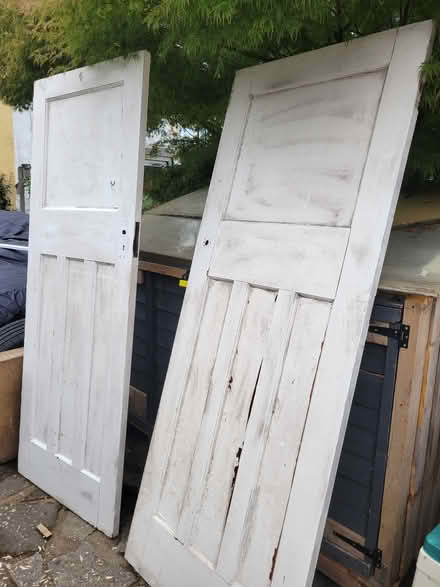 Photo of free 2 old pine 4 panel doors (BR6 orpington) #1