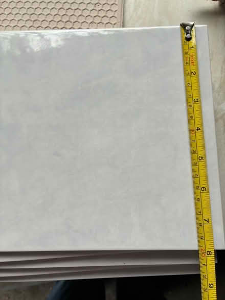 Photo of free 9 wall tiles, white patterned (Ormskirk) #2
