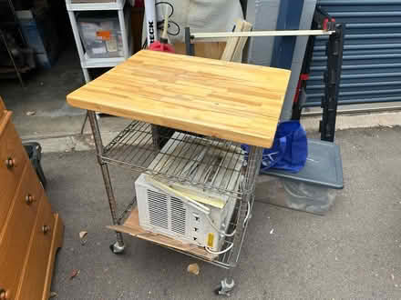 Photo of free Kitchen Cart with Butcher Block Top (84th & Washington) #2