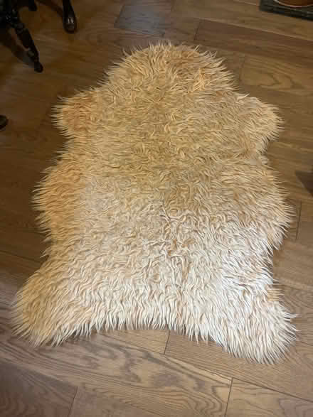 Photo of free Faux sheepskin rug (Knockholt/Dunton Green TN14) #1