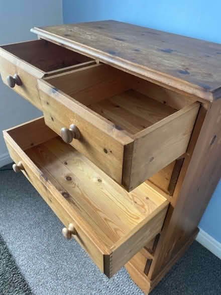 Photo of free Pine chest of drawers (Gidlow WN1) #4