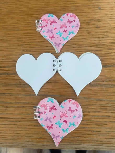 Photo of free 3 mini notebooks - heart-shaped (Stockwell SW9) #1