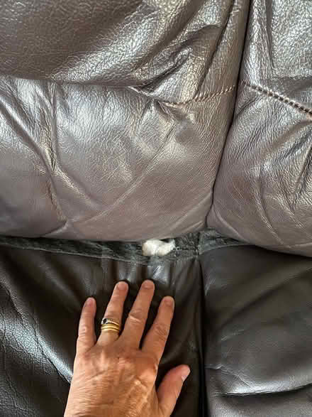 Photo of free Leather sofa (Pagham PO21) #2
