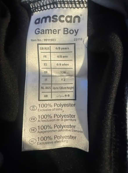 Photo of free Gamer Boy costume (Portsmouth PO2) #1