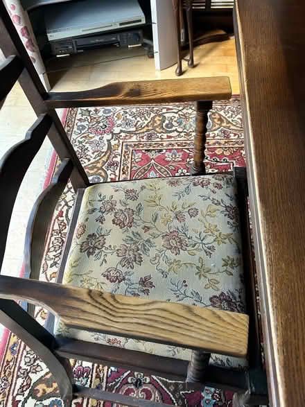 Photo of free Dark wood Jaycee dining table and 8 chairs (North Finchley N12) #4