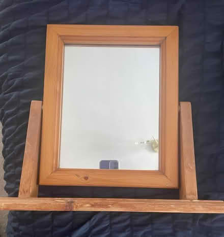 Photo of free Wooden Tabletop Vanity Mirror (Fawdon NE3) #1
