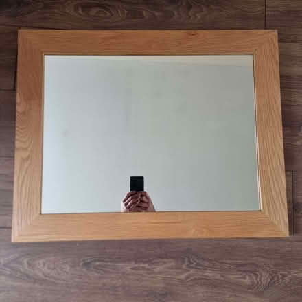 Photo of free Framed Mirror Wall Hanging Home Decor (Real Oak?) (Stainton CA11) #1