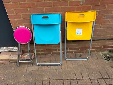 Photo of free Foldable Chairs and a Stool (Bradwell MK13) #1