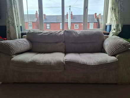 Photo of free 2 X beige sofas (Killamarsh S21) #1