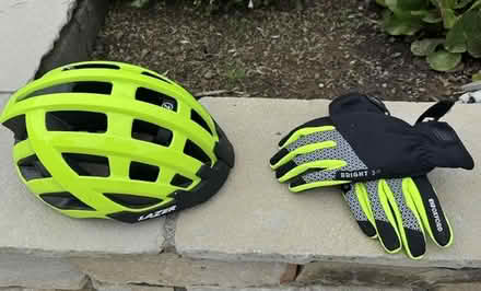 Photo of free Cycling Helmet and Gloves (The Ward, County Dublin) #1