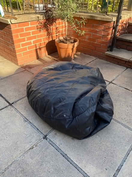 Photo of free Large leather bean bag (Mill Hill NW7) #1
