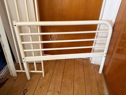 Photo of free Single metal bed frame with wooden slats (Hivings Hill). (Chesham HP5) #1