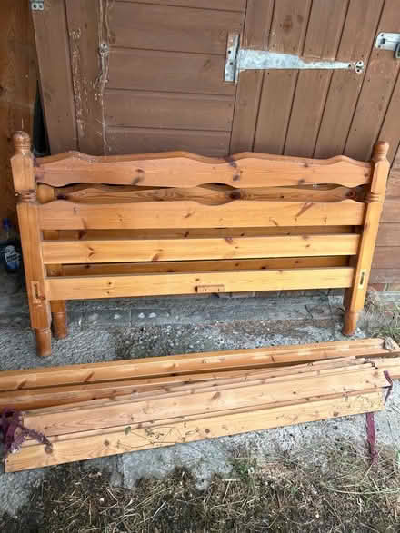 Photo of free Pine double bed frame (Linkhill TN18) #1