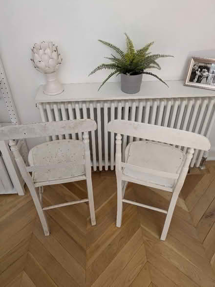 Photo of free Pair of vintage white wooden chairs (University Area RG6) #2