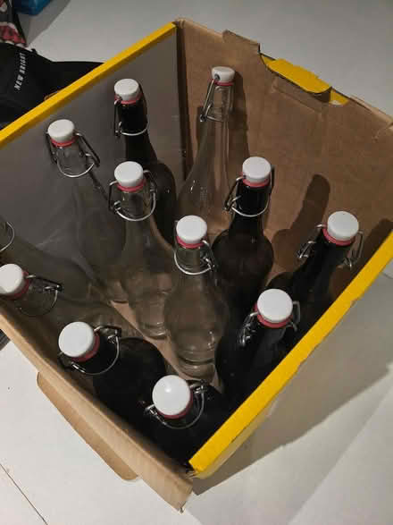 Photo of free 12 flip top bottles (Harrold. MK43) #1