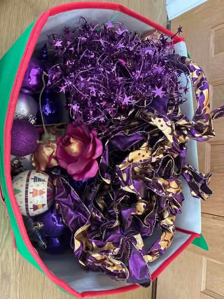 Photo of free Bundle of purple Christmas decorations (Greenstead CO4) #1
