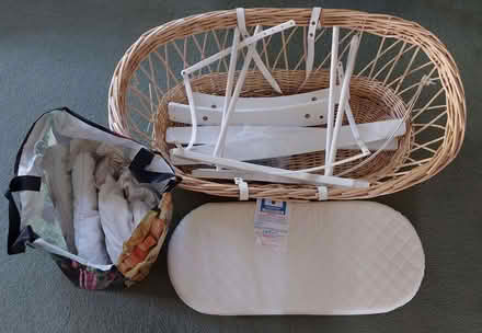 Photo of free Baby wicker crib with stand, mattress and covers (Top Amersham HP6) #1