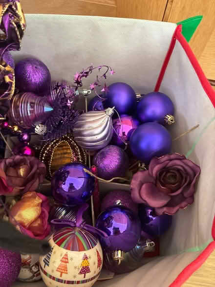 Photo of free Bundle of purple Christmas decorations (Greenstead CO4) #2
