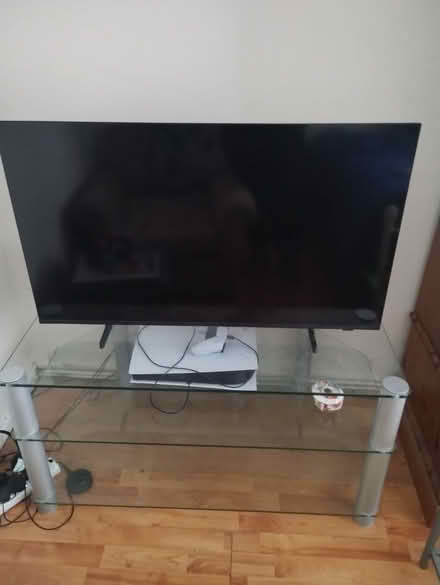 Photo of free Glass TV stand (heavy) (Warrington WA1) #1