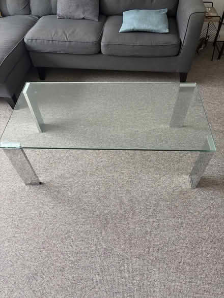 Photo of free Glass coffee table (broken leg) (Acton Town) #1