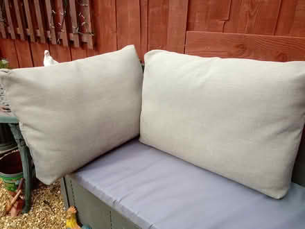 Photo of free 2 x large outdoor cushions (Orton Goldhay PE2) #1