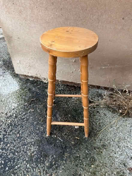 Photo of free Pine bar stool (Linkhill TN18) #1