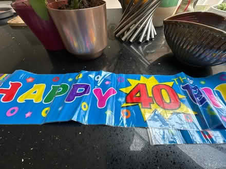 Photo of free 40th birthday banner (Ottershaw KT16) #1