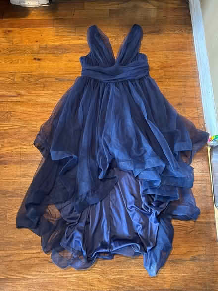 Photo of free Size L - NEVER USED Blue gown (Clason Point Bronx NY) #1