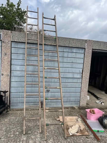 Photo of free 2 wooden ladders (Monks Orchard CR0) #1