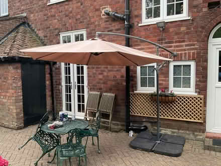 Photo of free Large cantilever parasol and base (Wavertree L15) #1