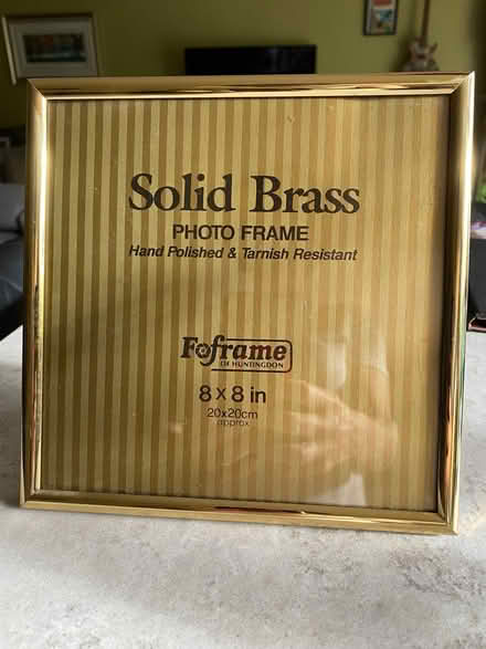 Photo of free Brass photo frames x2 different sizes (square & oval) (Leckhampton GL53) #1