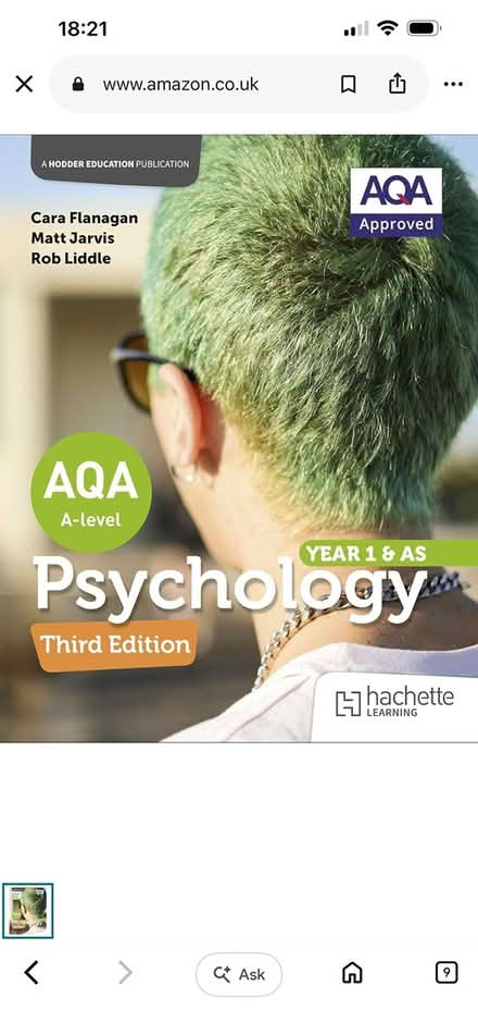 Photo of AQA A level psychology book 3 rd (Midhurst GU29) #1