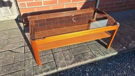 Photo of free Wooden glass-top coffee table (Crowle DN17) #1